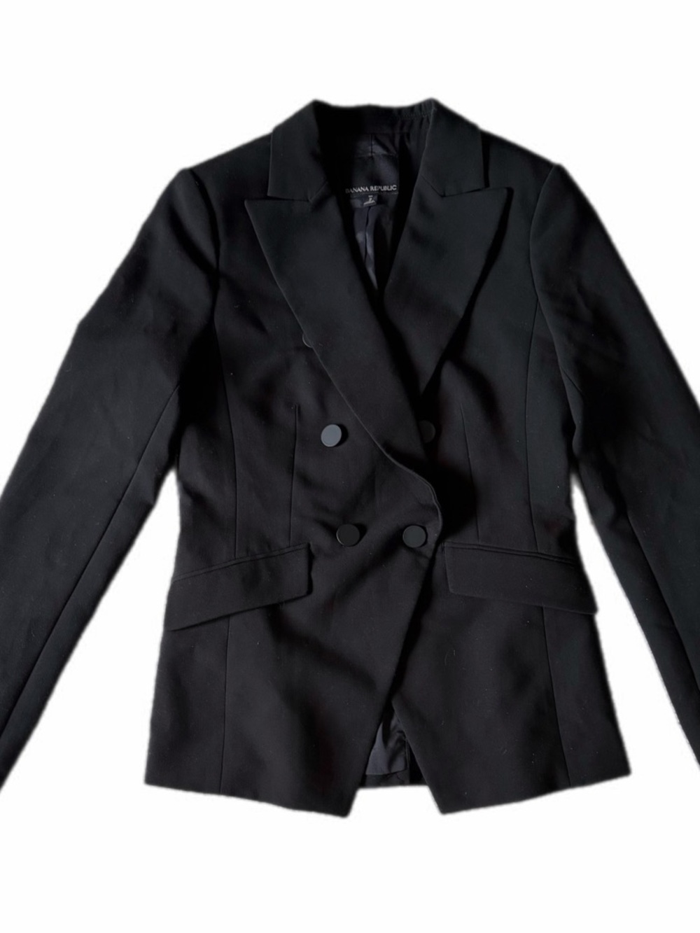 Banana Republic double breasted black blazer size 2 - Picture 7 of 15